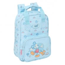 Safta Mickey Mouse Baby Mochila Infantil - Bolsillo Frontal - Tarjeta ID - Hombreras Acolchadas - Asa Forrada - 4.5L - 200x80x280mm - Color Azul Claro