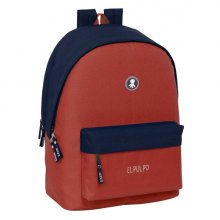 Safta el Pulpo Caldera Mochila para Portatil hasta 15.6" - Conector USB - Base Acolchada - Tirador Doble - Hombreras Ergonomicas - Asa Superior - 24.55L - 310x180x440mm - Color Rojo Oscuro