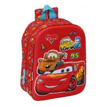 Safta Cars Mochila Guarderia 3D - 6L - Cremallera - Asa de Mano - 22x27x10cm - Color Rojo