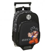 Safta Dragon Ball Mochila con Carro - Portabotellas - Hombreras Ergonomicas - Bolsillo Frontal - Asa de Mano Superior - Mochila Extraible - Material Resistente - 27x10x67cm - Color Negro