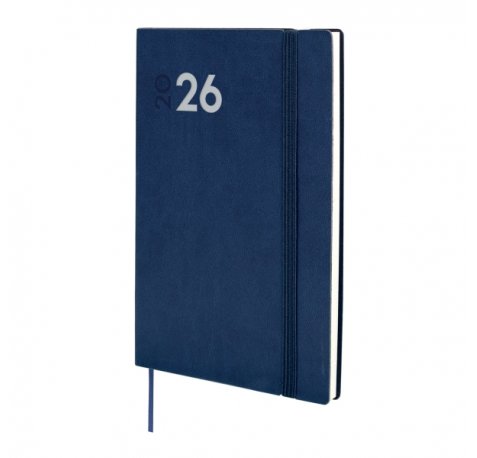 Finocam Dynamic Mara Agenda Profesional - Anual 2026 - Tapa Blanda - Cierre con Goma Elastica - Formato Y10 - 144x11x208mm - Semana Vista Horizontal - Color Azul