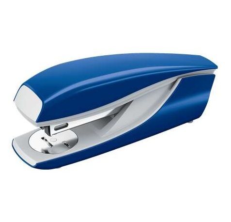 Petrus 635 Grapadora Metalica - Hasta 30 Hojas - Extraegrapas Integrado - Grapado Cerrado, Abierto y Clavado - Color Azul
