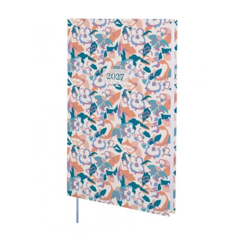 Finocam Dynamic Porto Design Agenda Profesional - Anual 2027 - Semana Vista Vertical - Formato Y10 - 140x204mm - Tapa Dura de Carton Forrado - Esquinas Microperforadas - Papel de 80g/m2 - Color Malva