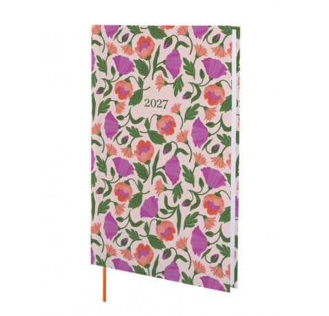 Finocam Dynamic Porto Design Camila Agenda Profesional - Anual 2027 - Semana Vista Vertical - 140x204mm - Tapa Dura de Carton Forrado - Esquinas Microperforadas - Papel de 80g/m2 - Multicolor
