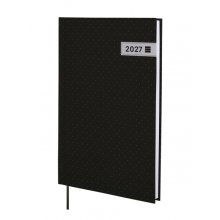 Finocam Dynamic Porto Agenda Profesional - Anual 2027 - Semana Vista Vertical - Formato Y10 - 140x204mm - Tapa Dura de Carton Forrado - Esquinas Microperforadas - Papel de 80g/m2 - Color Negro