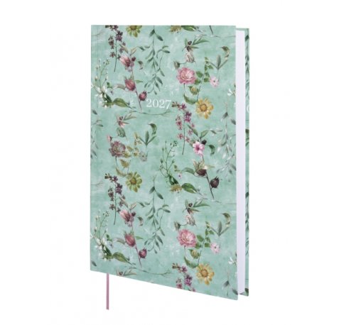 Finocam Dynamic Porto Design Botanic Agenda Profesional - Anual 2027 - 1 Dia por Pagina - Formato Y10 - 140x204mm - Tapa Dura de Carton Forrado - Esquinas Microperforadas - Papel de 80g/m2 - Multicolor