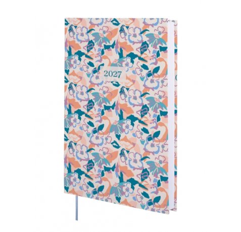Finocam Dynamic Porto Design Agenda Profesional - Anual 2027 - 1 Dia por Pagina - Formato Y10 - 140x204mm - Tapa Dura de Carton Forrado - Esquinas Microperforadas - Papel de 80g/m2 - Color Malva