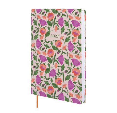 Finocam Dynamic Porto Design Camila Agenda Profesional - Anual 2027 - 1 Dia por Pagina - Formato Y10 - 140x204mm - Tapa Dura de Carton Forrado - Esquinas Microperforadas - Papel de 80g/m2 - Multicolor