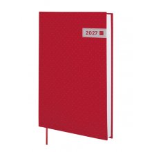 Finocam Dynamic Porto Agenda Profesional - Anual 2027 - 1 Dia por Pagina - Formato Y10 - 140x204mm - Cinta Punto - Tapa Dura de Carton Forrado - Esquinas Microperforadas - Papel de 80g/m2 - Color Rojo