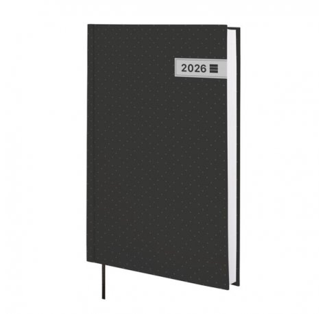 Finocam Dynamic Porto Design Agenda - Anual 2026 - Tapa Dura - Formato Y10 - 145x23x210mm - 1 Dia por Pagina - Color Negro