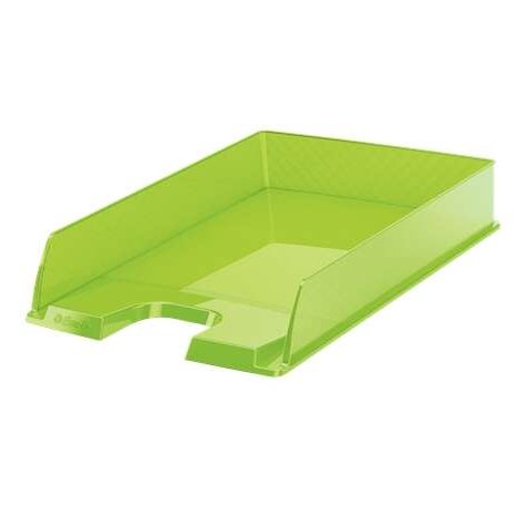 Esselte Europost Bandeja Portadocumentos - Plastico Transparente - Formato Vertical - A4 - Color Verde Transparente (10 uds)