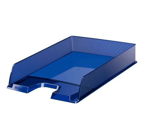 Esselte Europost Bandeja Portadocumentos - Plastico Transparente - Formato Vertical - A4 - Color Azul Marino Translucido (10 uds)