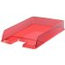 Esselte Europost Bandeja Portadocumentos - Plastico Transparente - Formato Vertical - A4 - Color Rojo (10 uds)