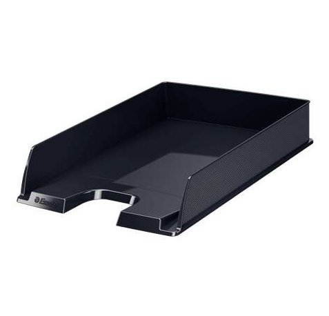 Esselte Europost Vivida Bandeja Portadocumentos -  Formato Vertical - A4 - Espacio para Etiqueta Identificativa - Color Negro (10 uds)