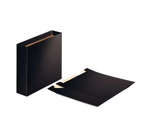 Esselte Cajetin de Carton para Archivadores - Tamaño Folio - Lomo 75mm - Capacidad 500 Hojas - Color Negro (20 uds)