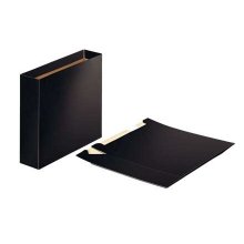 Esselte Cajetin de Carton para Archivadores - Tamaño A4 - Lomo 75mm - Capacidad 500 Hojas - Color Negro (20 uds)