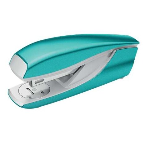 Petrus 635 Grapadora Metalica - Hasta 30 Hojas - Extraegrapas Integrado - Grapado Cerrado, Abierto y Clavado - Color Turquesa Metalizado