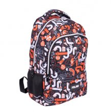 Milan Fingers Mochila Escolar 21L - Bolsillos Laterales de Malla - Compartimento Interior para Portatil - 2 Cremalleras - 45x30x12cm - Color Naranja