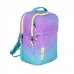 Milan Sunset Mochila Escolar 25L 5 Cremalleras - Bolsillos Laterales - Compartimento Acolchado para Portatil 16" - Tirantes Acolchados y Regulables - Color Turquesa/Violeta