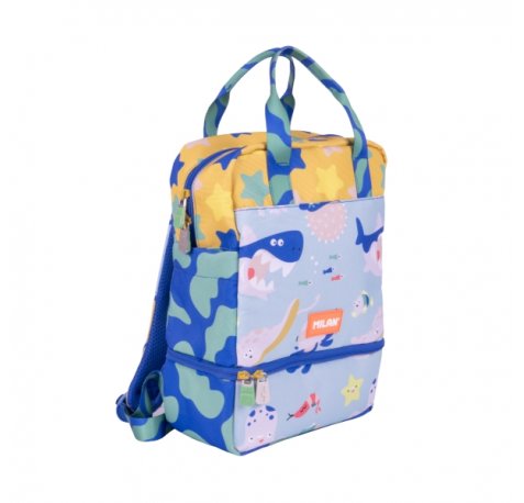 Milan Blue Odyss Mochila Infantil 9.5L - Compartimento Isotermico - 33x25x13cm - Multicolor