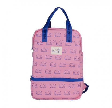 Milan Coleccion 460 Mochila Infantil con Compartimento Isotermico - Amplio Compartimento Interior - 2 Bolsillos Laterales - Capacidad Total 9,5L - Color Rosa/Azul