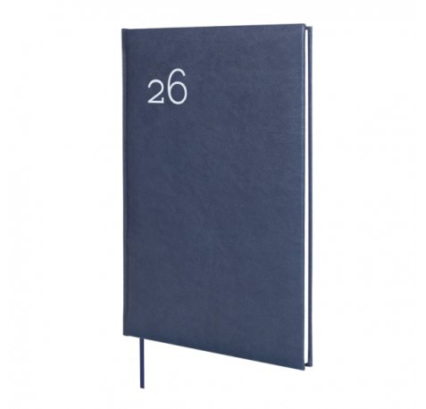 Finocam Dynamic Milano Agenda Profesional - Anual 2026 - Tapa Dura Acolchada - Formato Y11 - 168x19x245mm - Semana Vista en Vertical - Color Azul