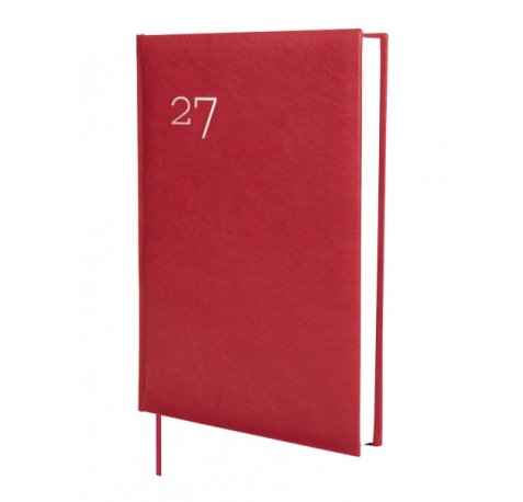 Finocam Dynamic Milano Agenda Profesional - Anual 2027 - 1 Dia por Pagina - Formato Y11 - 165x240mm - Cinta Punto - Tapa Dura Acolchada - Esquinas Microperforadas - Papel de 80g/m2 - Color Burdeos