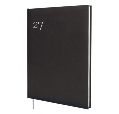 Finocam Dynamic Milano Agenda Profesional - Anual 2027 - Semana Vista Vertical - Formato Y12 - 210x270mm - Cinta Punto - Tapa Dura Acolchada - Esquinas Microperforadas - Papel de 80g/m2 - Color Negro
