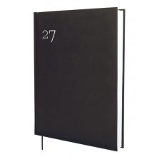 Finocam Dynamic Milano Agenda Profesional - Anual 2027 - 1 Dia por Pagina - Formato Y12 - 210x270mm - Cinta Punto - Tapa Dura Acolchada - Esquinas Microperforadas - Papel de 80g/m2 - Color Negro