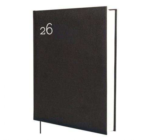 Finocam Dynamic Milano Agenda Profesional Internacional - Anual 2026 - Tapa Dura Acolchada - Formato Y12 - 214x47x275mm - 2 Paginas por Dia - Color Negro