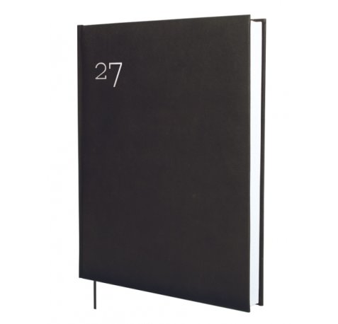 Finocam Dynamic Milano Agenda Profesional Internacional - Anual 2027 - 2 Paginas por Dia - 210x270mm - Cinta Punto - Tapa Dura Acolchada - Esquinas Microperforadas - Papel de 70g/m2 - Color Negro