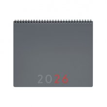 Finocam Agenda Planificador Internacional - Anual 2026 - Espacio para Escribir - 250x13x200mm - Mes Vista - Color Gris