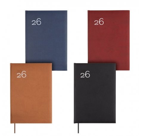 Finocam Dynamic Milano Pack de 5 Agendas Surtidas - Anual 2026 - Tapa Dura Acolchada - Formato Y11 - Semana Vista en Vertical - Color Surtidos