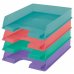 Esselte Colour'Breeze Bandejas Portadocumentos - Formato Vertical A4 - Espacio para Etiqueta Identificativa - Colores Surtidos (10 uds)