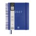 Finocam Tempus Agenda - Anual 2027 - 1 Dia por Pagina - 155x217mm - Espiral Doble - Tapa Extradura de Polipropileno - 2 Cintas Marcapaginas - Papel Crema de 80g/m2 - Color Azul