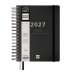 Finocam Tempus Agenda - Anual 2027 - 1 Dia por Pagina - 155x217mm - Espiral Doble - Tapa Extradura de Polipropileno - 2 Cintas Marcapaginas - Papel Crema de 80g/m2 - Color Negro