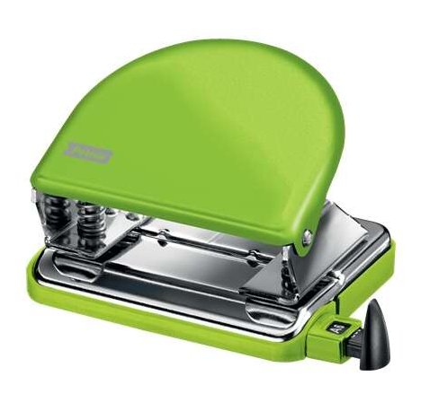 Petrus 52 Taladro Perforador Clasico Metalico - Hasta 20 Hojas - Marcas de Formato - Facil Vaciado - Punzones 5.5mm - Color Verde