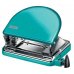 Petrus 52 Taladro Perforador Clasico Metalico - Hasta 20 Hojas - Marcas de Formato - Facil Vaciado - Punzones 5.5mm - Color Turquesa