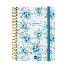 Finocam Cloe Agenda de Espiral en Catalan - 16 Meses - Semana Vista Horizontal - Formato E10 - 155x212mm - Tapa Dura - Papel de 100g/m2 - Goma Elastica - Adhesivos Tematicos - Multicolor