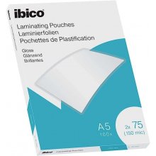Ibico Gloss Pack de 100 Laminas para Plastificar  A5 150 Micras - Acabado Brillante - Plastifica Papel, Fotos, Tarjetas de Visita, Recursos Escolares y Mas - Transparentes