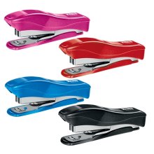 Petrus 200 Liliput WOW Grapadora + 1 Caja de 1.000 Grapas 23/6 - Hasta 12 Hojas - Grapas 23/6 - Grapado Cerrado y Clavado - Colores Surtidos (10 uds)