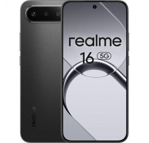 Realme 16 5G Smartphone Pantalla 6.57" - 8GB - 256GB - Camara 50MP - Bateria 6550mAh - Carga Rapida 45W - Color Negro