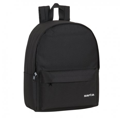 Safta Mochila para Portatil hasta 14.1" - Interior Acolchado - Bolsillos Laterales - Tirador Doble - Asa Superior - 19.85L - 310x160x400mm - Color Negro