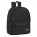 Safta Mochila para Portatil hasta 14.1" - Interior Acolchado - Bolsillos Laterales - Tirador Doble - Asa Superior - 19.85L - 310x160x400mm - Color Negro