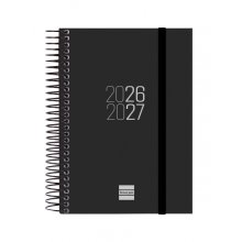 Finocam Espir Agenda Escolar 26/27 en Catalan - 1 Dia por Pagina - Formato E8 - 120x171mm - Tapas de Polipropileno - Papel de 70g/m2 - Espiral Metalica - Esquinas Microperforadas - Color Negro
