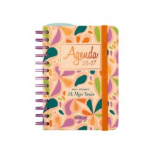 Finocam Talkual Agenda Escolar 26/27 - Semana Vista Horizontal - Formato 8Âº - 120x169mm - Tapa Dura - Papel de 100g/m2 - Espiral Metalica - Multicolor