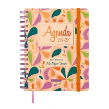 Finocam Talkual Agenda Escolar 26/27 - Semana Vista Horizontal - Formato 4Âº - 155x217mm - Tapa Dura - Papel de 100g/m2 - Espiral Metalica - Multicolor