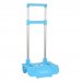 Safta Carro Portamochilas - Ruedas Silenciosas - Cubierta Protectora - Seguridad Antivuelco - Sujecion Universal - 30x23x85cm - Color Azul Claro