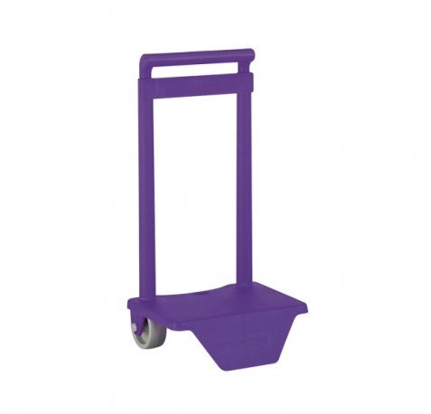 Safta Carro Portamochilas - Sujecion Universal - Material Resistente - Ruedas de PVC - Modelo Patentado - 22x10x27cm - Color Morado