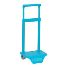 Safta Carro Portamochilas - Sujecion Universal - Material Resistente - Ruedas de PVC - Modelo Patentado - 22x10x27cm - Color Turquesa